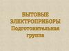 Бытовые электроприборы (для дошкольников)