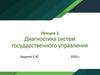 Диагностика систем государственного управления