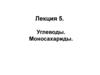Углеводы. Моносахариды. Лекция 5
