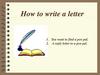 How to write a letter