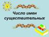 Число имен существительных
