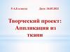 Аппликация из ткани. 5 класс