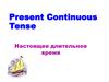 Present Continuous Tense Настоящее длительное время