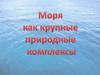 Моря как крупные природные комплексы
