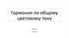 Гармония по общему цветовому тону  (5 класс)