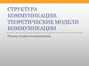 Структура коммуникации. Теоретические модели коммуникации