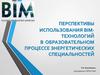Перспективы использования  BIM - технологий в образовательном процессе энергетических специальностей