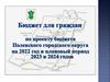 Бюджет для граждан по проекту бюджета на 2022 год