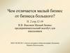 Чем отличается малый бизнес от бизнеса большого?