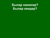Былар нимљлљр, былар кемдљр