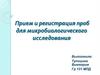 Прием и регистрация проб для микробиологического исследования