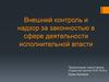 Внешний контроль и надзор за законностью в сфере деятельности исполнительной власти