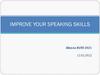 Improve Your Speaking Skills