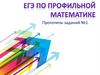 ЕГЭ по профильной математике. Прототипы №1