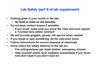 Lab Safety (pp7-9 of lab supplement)