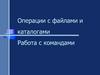 Операции с файлами и каталогами. Работа с командами. Типы файлов Linux