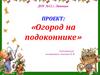 Огород на подоконнике. Формирование экологических представлений детей об овощных культурах и зернобобовых культурах