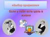 Выбор профессии. Если у тебя есть цель в жизни