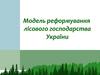 Модель реформування лісового господарства України