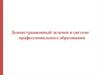 Демонстрационный экзамен в системе профессионального образования