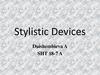 Stylistic devices
