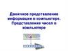 Двоичное представление информации в компьютере. Представление чисел в компьютере