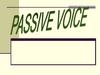 Passive voice