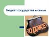 Бюджет государства и семьи