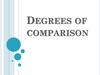 Degrees of comparison