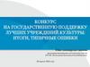 Конкурс на государственную поддержку лучших учреждений культуры: итоги, типичные ошибки