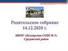 Родительское собрание 14.12.2020 г
