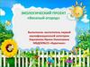 Экологический проект «Веселый огород»