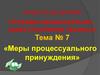 «Меры процессуального принуждения»