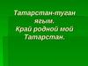 Татарстан-туган ягым. Край родной мой Татарстан