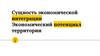 Сущность экономической интеграции. Экономический потенциал территории