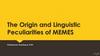 The origin and linguistic peculiarities of memes