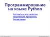 Программирование на языке Python