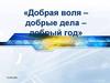 Волонтер. «Добрая воля – добрые дела – добрый год»