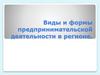 Виды и формы предпринимательской деятельности