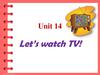 Let’s watch TV! Unit 14