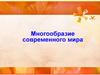 Многообразие современного мира