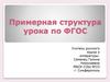 Примерная структура урока по ФГОС