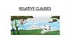 Relative clauses