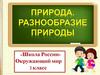 Природа. Разнообразие природы