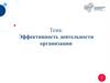 Эффективность деятельности организации