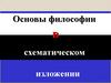 Основы философии в схематическом изложении