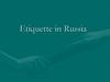 Etiquette in Russia