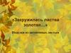 Закружилась листва золотая…