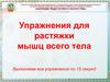Упражнения для растяжки мышц всего тела