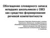 Обогащение словарного запаса младших школьников с ОВЗ